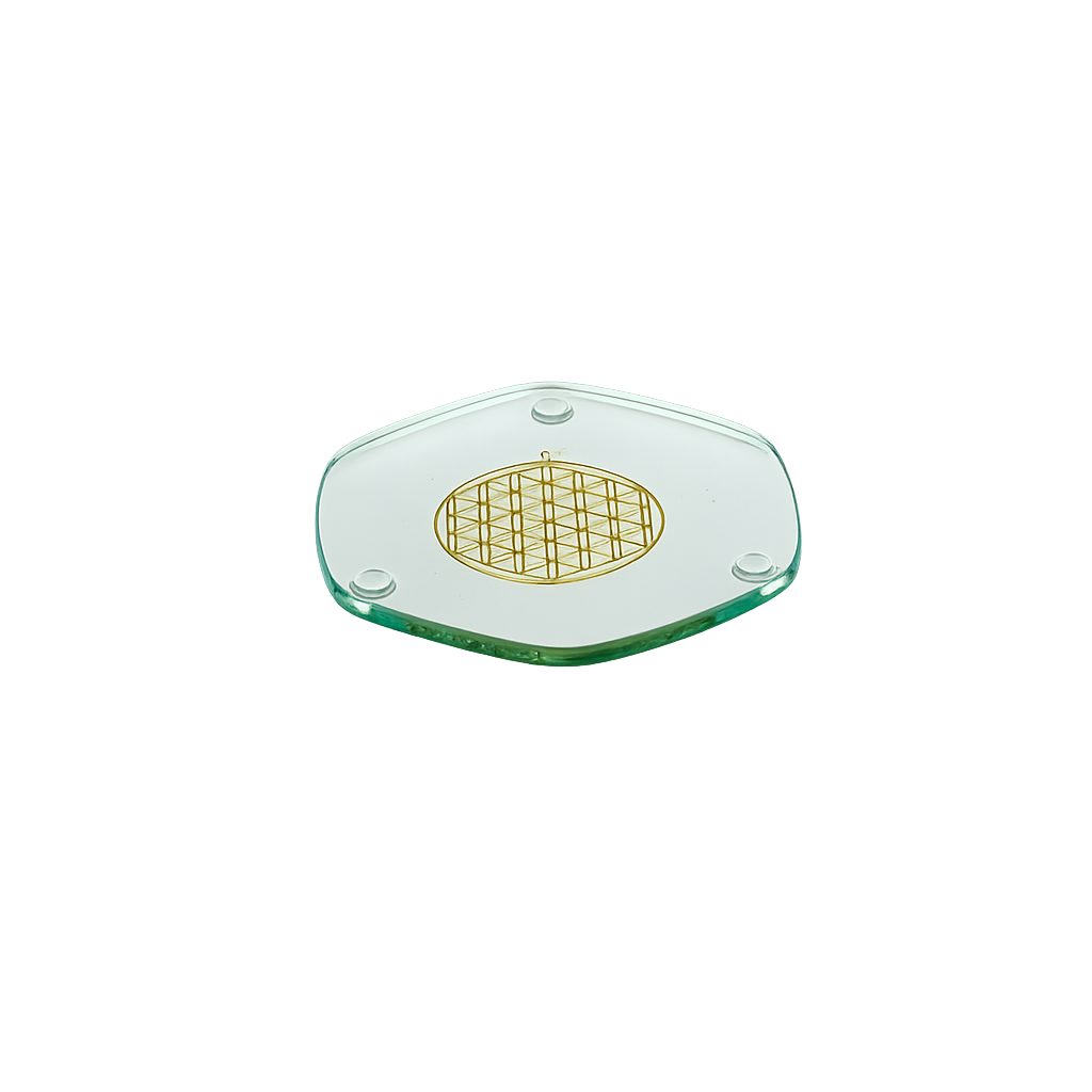 Natures-Design Getränkeuntersetzer Energy Plate gold 9 cm