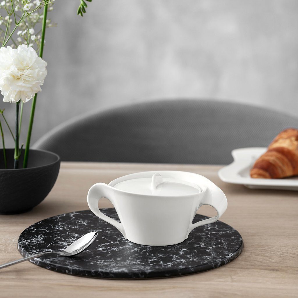 Villeroy & Boch Zuckerdose NewWave Zuckerdose, Porzellan, (1-tlg), Premium Porcelain, mikrow.- & spülm.sicher, Made in Germany