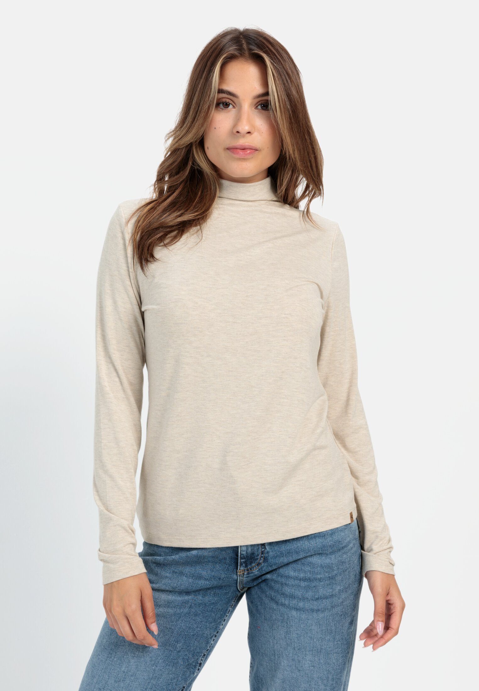 camel active Langarmshirt mit Rollkragen Langarm Rollkragen günstig online kaufen