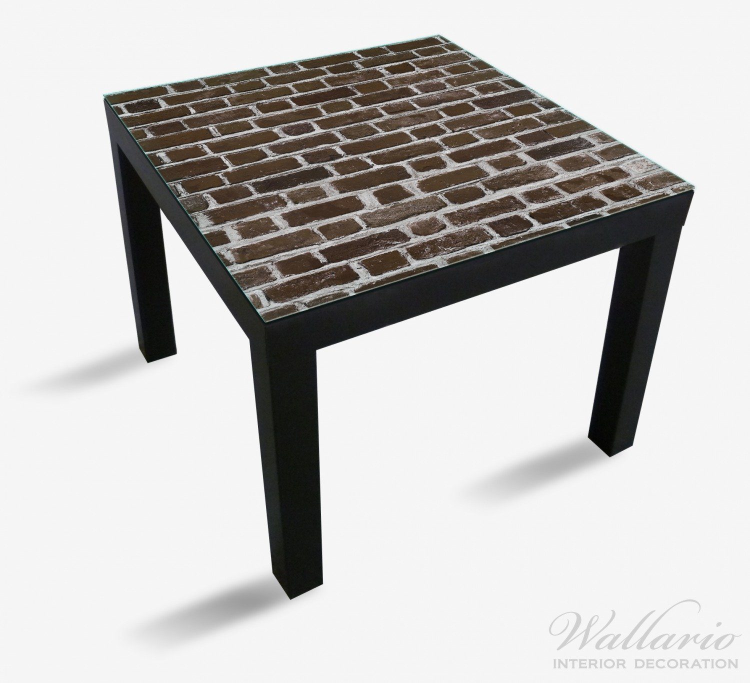 Tischplatte in Ziegelsteinwand - geeignet Tisch St), (1 braun Lack Wallario für Backsteine Ikea