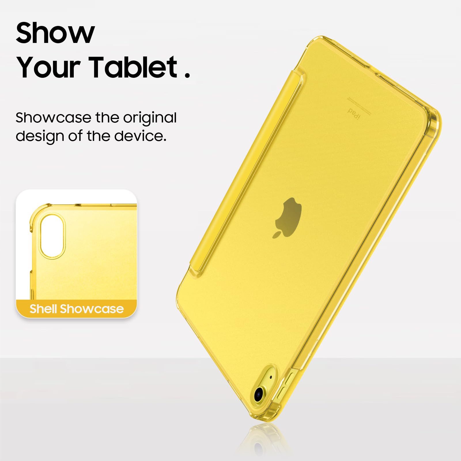 Fintie Tablet-Hülle für iPad 11. Generation 2025 (A16) 11 Zoll, iPad 10. Generation 2022 10.9 Zoll, Ultradünn Case mit transparenter Rückseite Abdeckung, Auto S – Bild 4 von 5