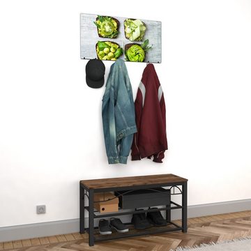 Primedeco Garderobenpaneel Magnetwand und Memoboard aus Glas Frische Avocado Toasts