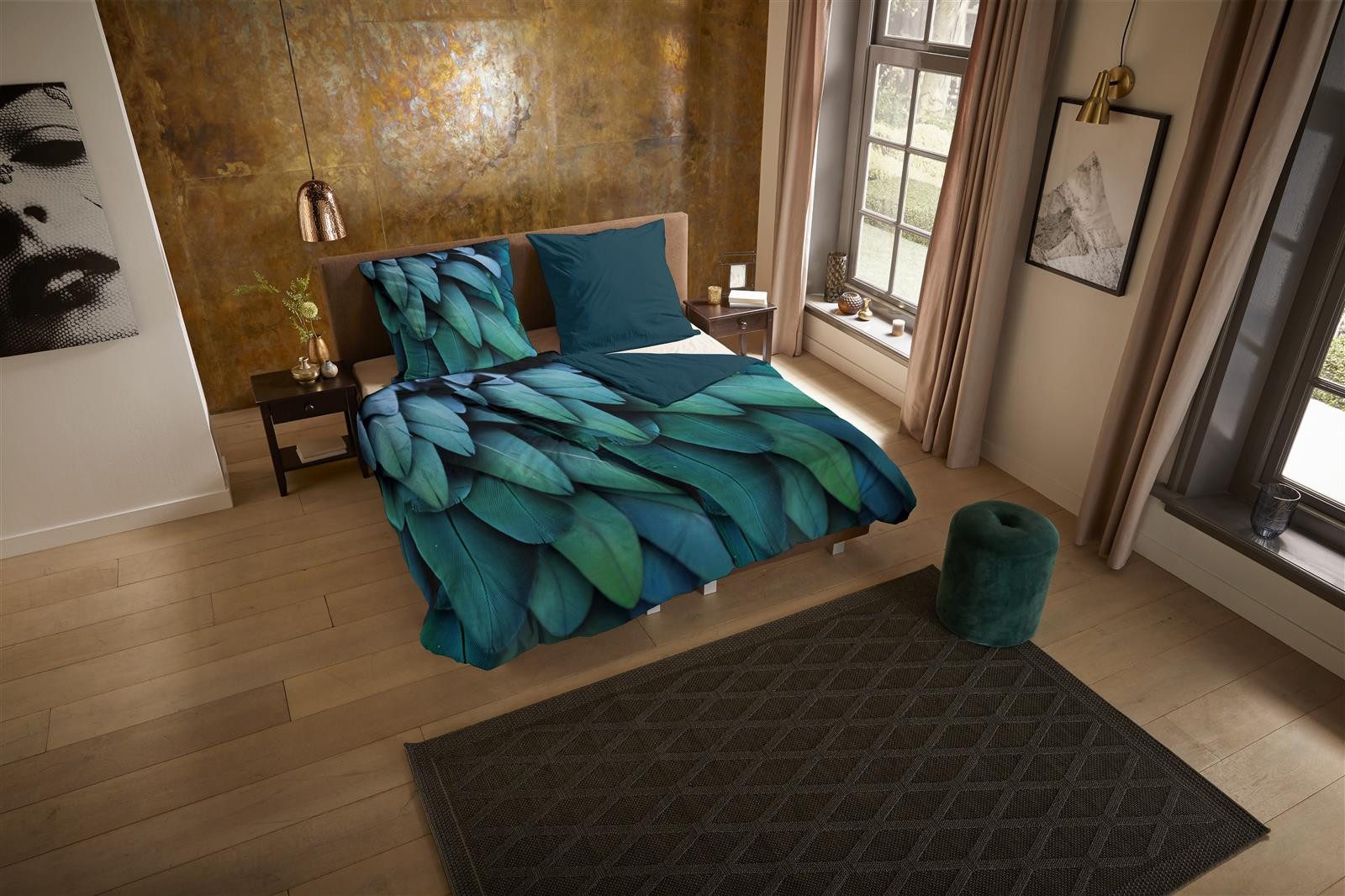 Pure Bettwäsche Renforcé Bettwäsche 135 X 200 cm + 1 x 80 X 80 cm Heather b günstig online kaufen