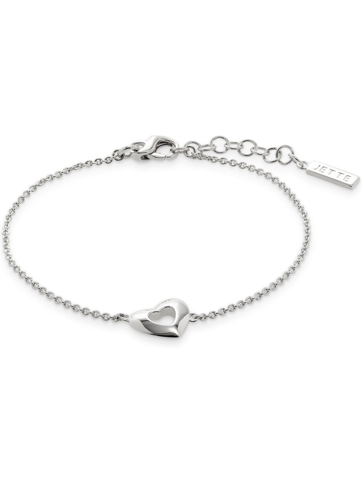 JETTE Armband JETTE Damen-Armband 925er Silber, recycelt Herz, DARLING