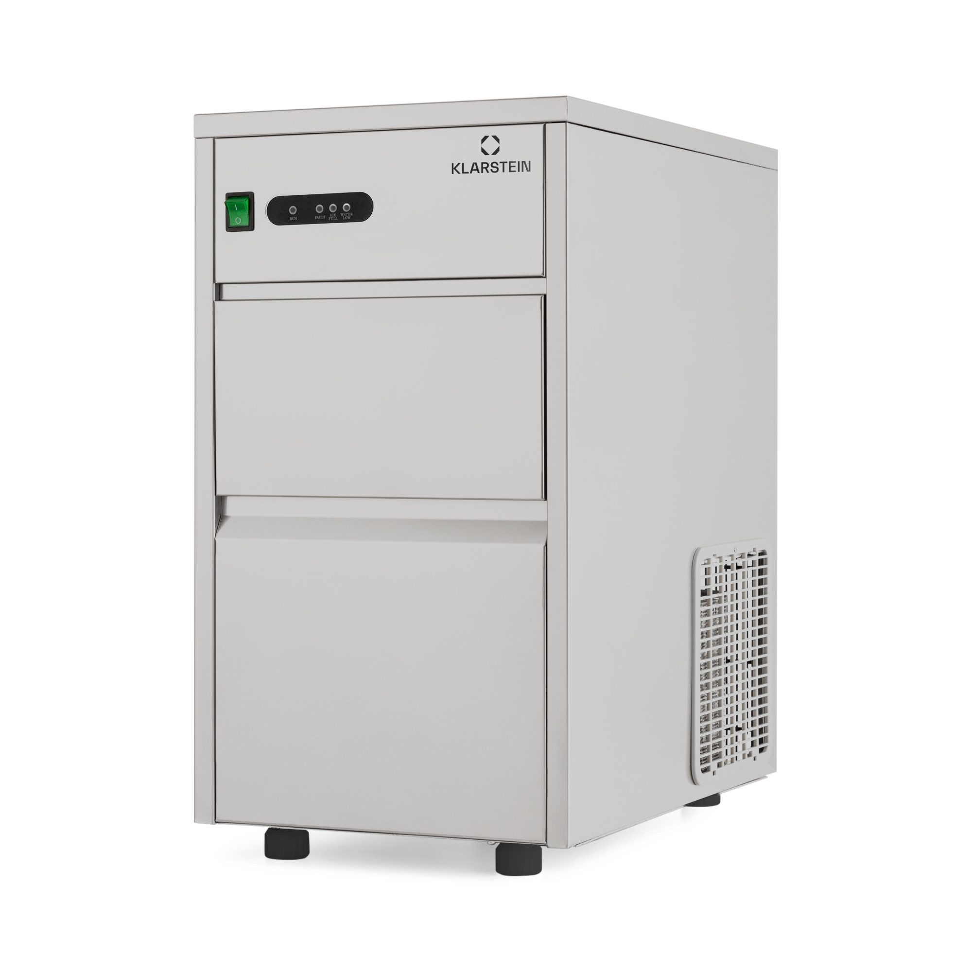 Klarstein Eiswürfelmaschine Powericer XL Eiswürfelmaschine Industrie 145 W 20 kg/24h 3,5 kg, Eiswürfelbereiter Ice Cube Maker industriell für Gastro & Bar