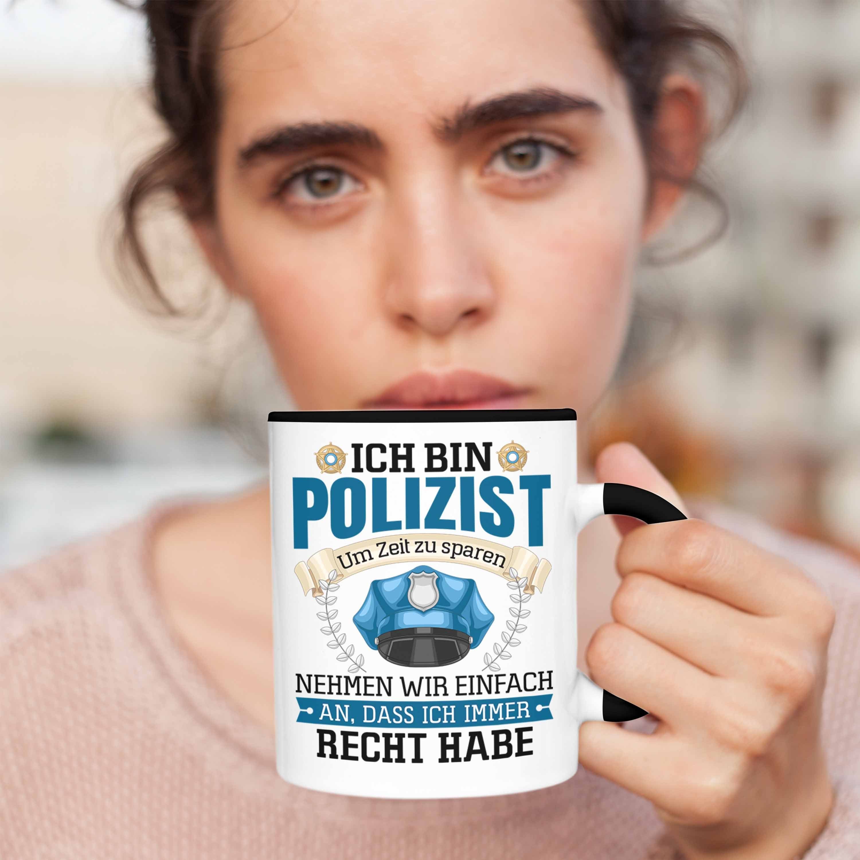 Polizei Tasse Tasse Lustiger Polizist Trendation Spruch Bester Schwarz Männer Geschenk