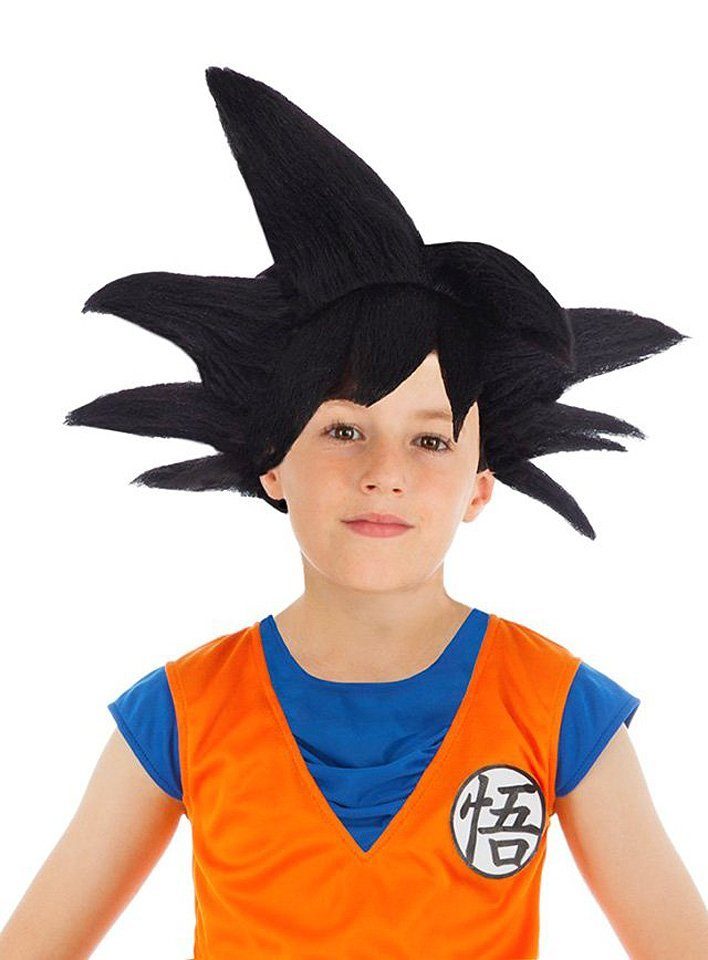 Metamorph Kostüm-Perücke Son-Goku Perücke schwarz, Die lizenzierte Kinderperücke des 'normalen' Son-Goku