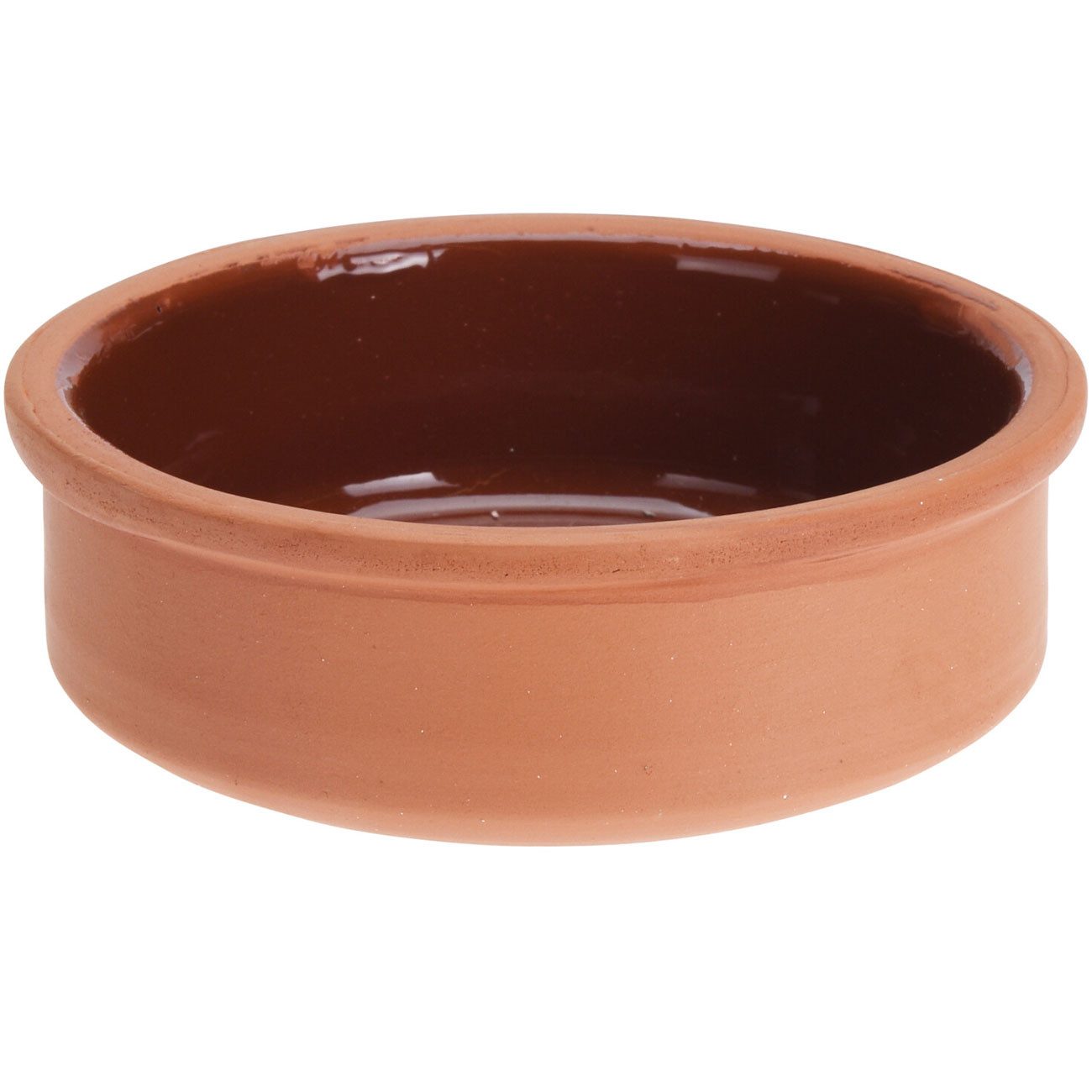 Excellent Houseware Tapas-Schale Tapas Schalen Set Terracotta Ø 12x4 cm, 3er-/6er-Set braun glasiert, (6-tlg), Tapas-Schale 160 g, innen glasiert, außen rau, hitzebeständig