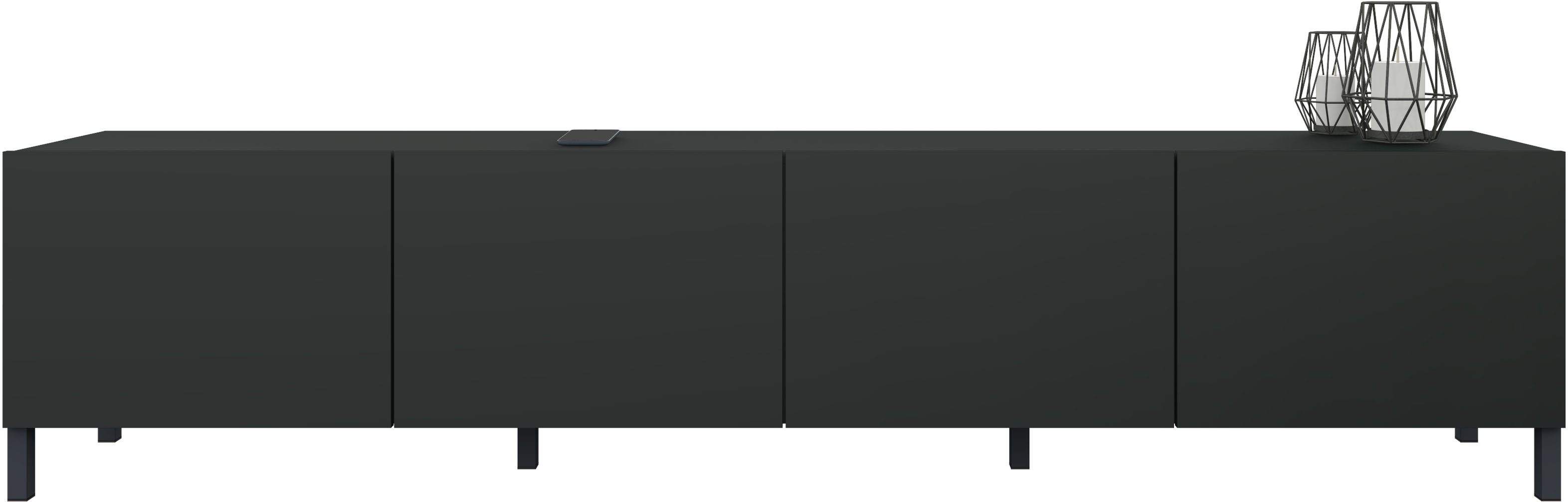 borchardt Möbel Lowboard Sophia, TV-Schrank mit Metallfüßen, Metallfüße, grifflose Optik