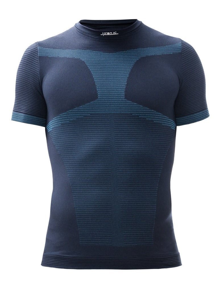 Iron-IC T-Shirt Shirt Performance Kurzarm Unterwäsche blau Herren