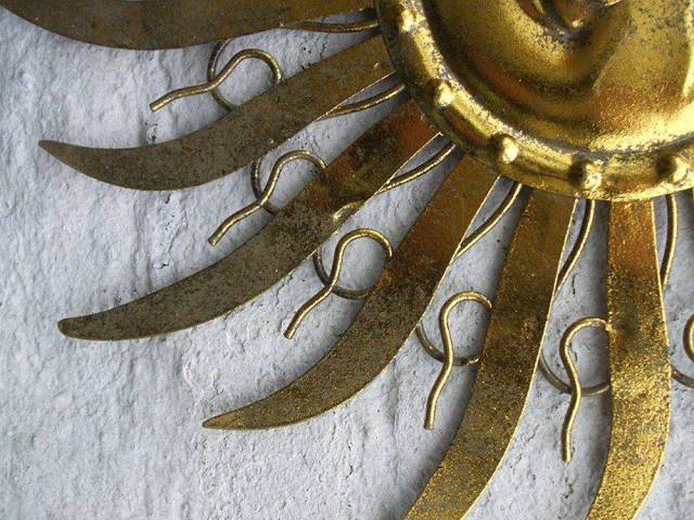 Deko-Impression (1 Traumschöne patiniert cm Eisen golden Wanddekoobjekt 47 St) Sonne Wanddekoration