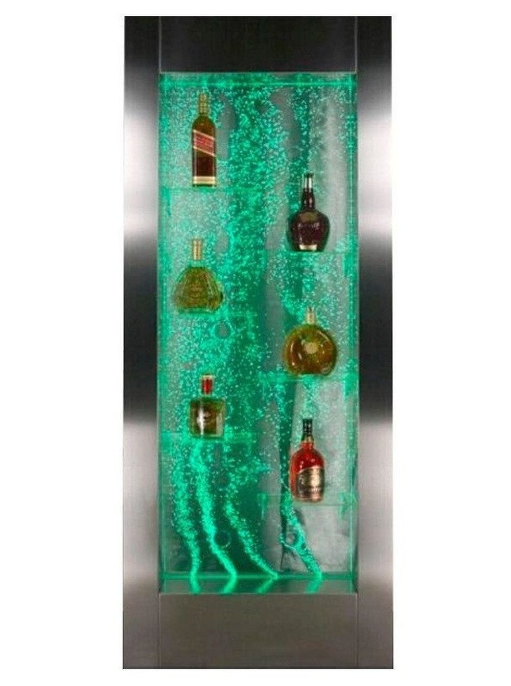 Xlmoebel Zimmerbrunnen Designer-Regal mit LED-Beleuchtung und Wassersäule für die Wand, (Led Bar), Hergestellt in Europa