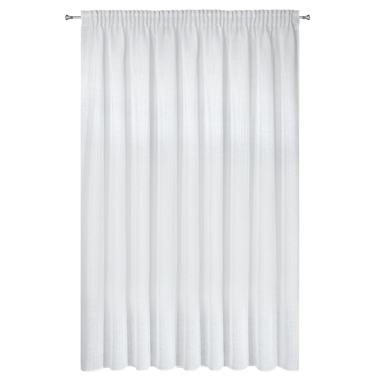 Eurofirany Gardine 400x250 cm Durchsichtig Weiß günstig online kaufen