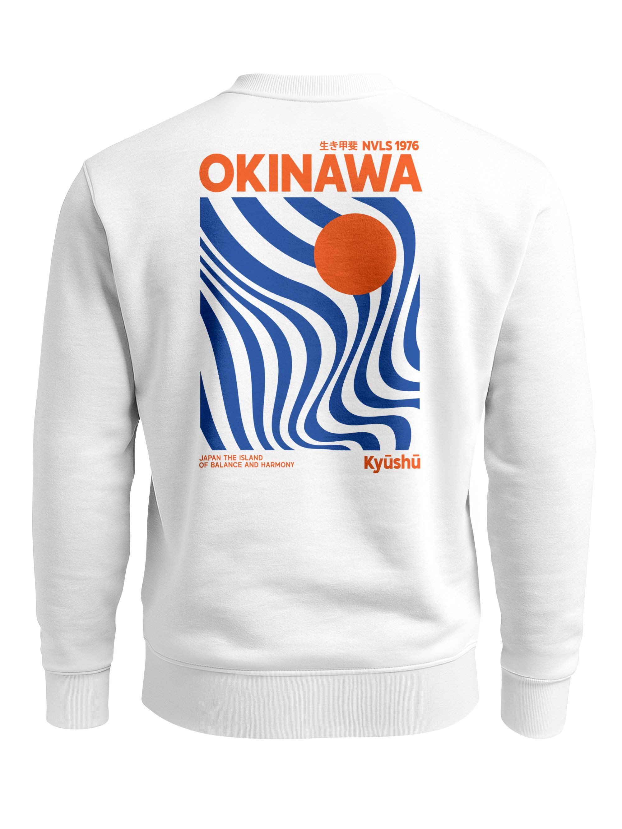 Sweatshirt Sweatshirt Herren Pullover mit Backprint Okinawa Kyūshū Japan Design
