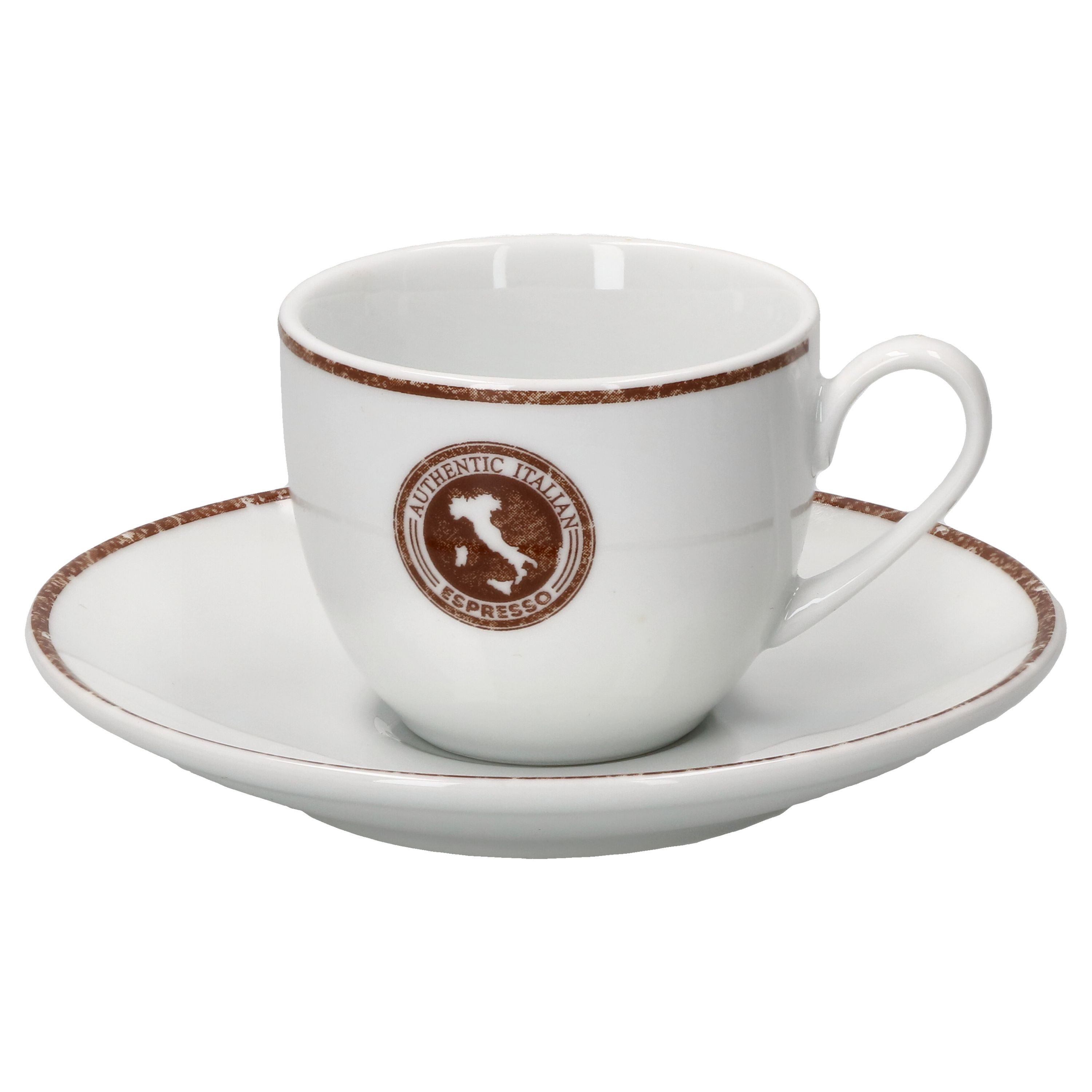 Ritzenhoff & Breker Tasse 4tlg Set Authentic Italian Espressotasse + Untertasse 80ml Espressoset, Porzellan – Bild 3 von 5