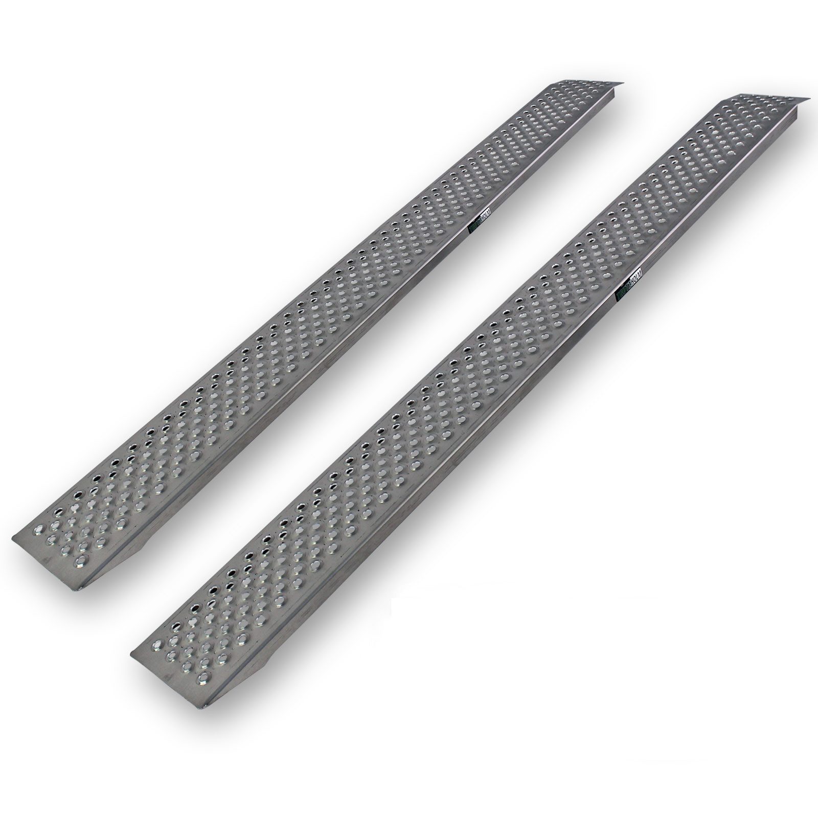 Auffahrrampe TRUTZHOLM 2 x Auffahrrampe 200 cm Tragkraft 400 kg Alu grau profiliert