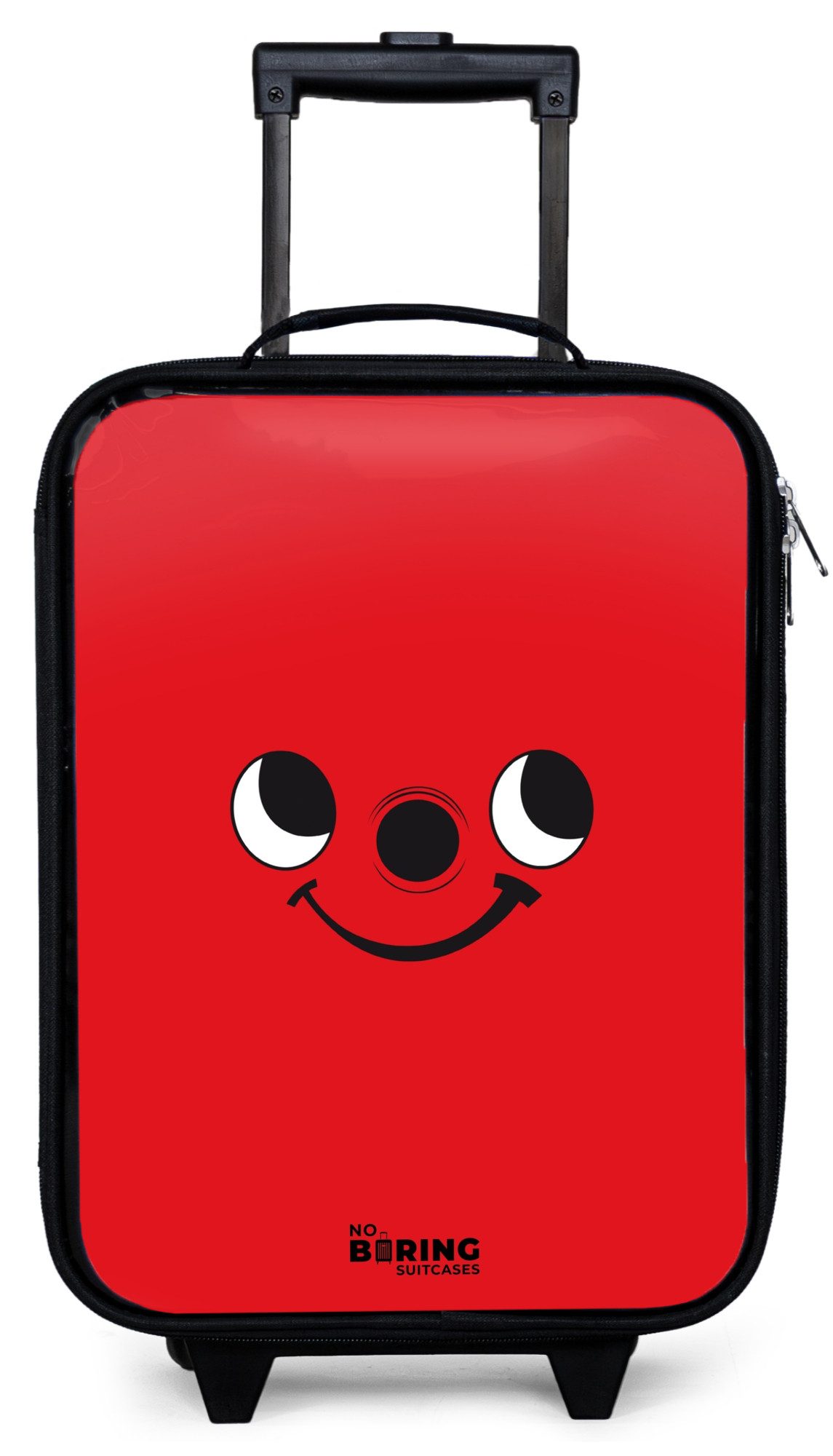 NoBoringSuitcases.com© Kinderkoffer mit leuchtende Räder - Henry – Rot – Staubsauger, 2 Rollen, Kinder Koffer Klein, Trolley Handgepäck, Reisekoffer