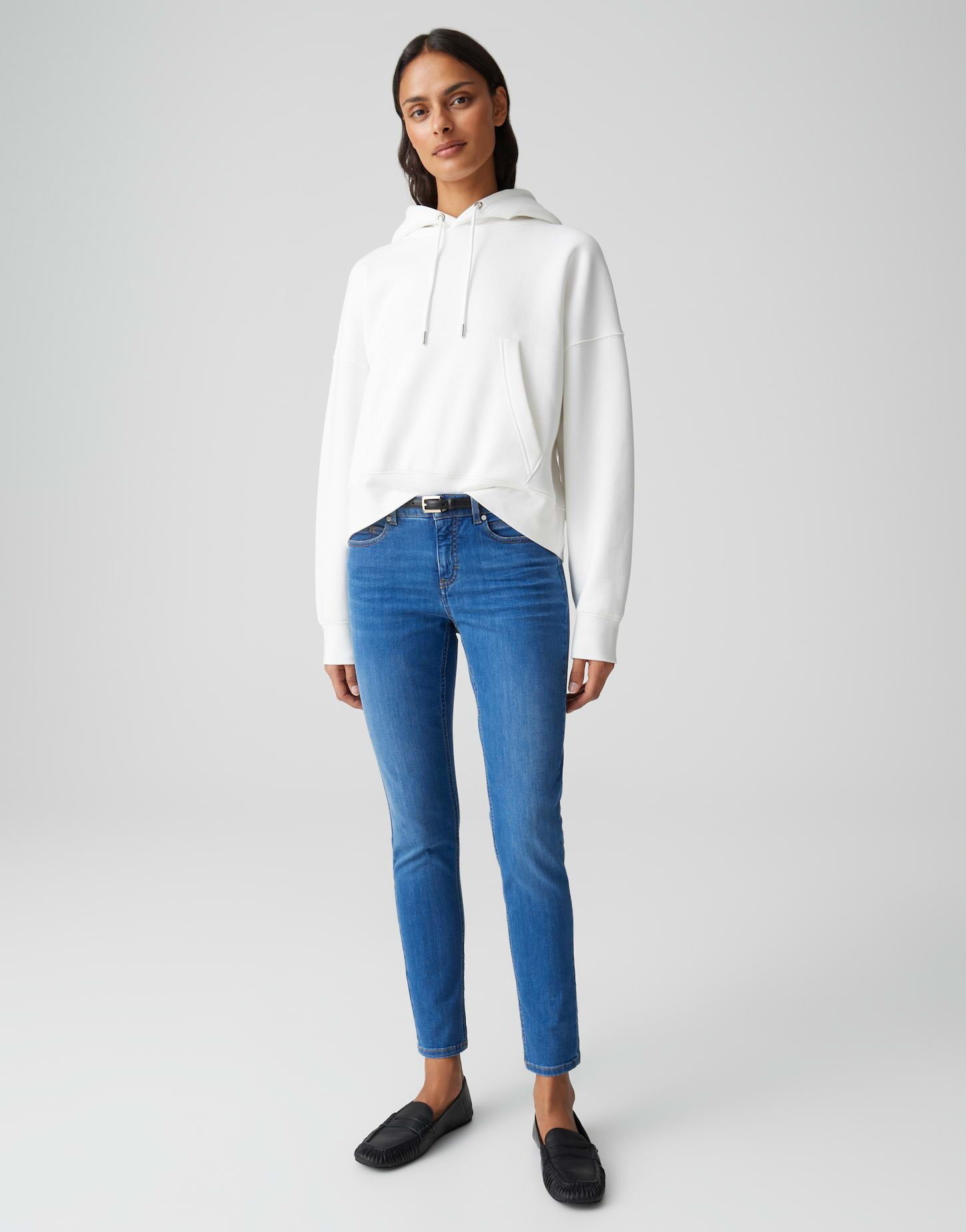 OPUS PANTS Skinny-fit-Jeans ENJA EASE mit Powerstretch Low Rise Ankle, Spanish Cotton, Zip-Fly