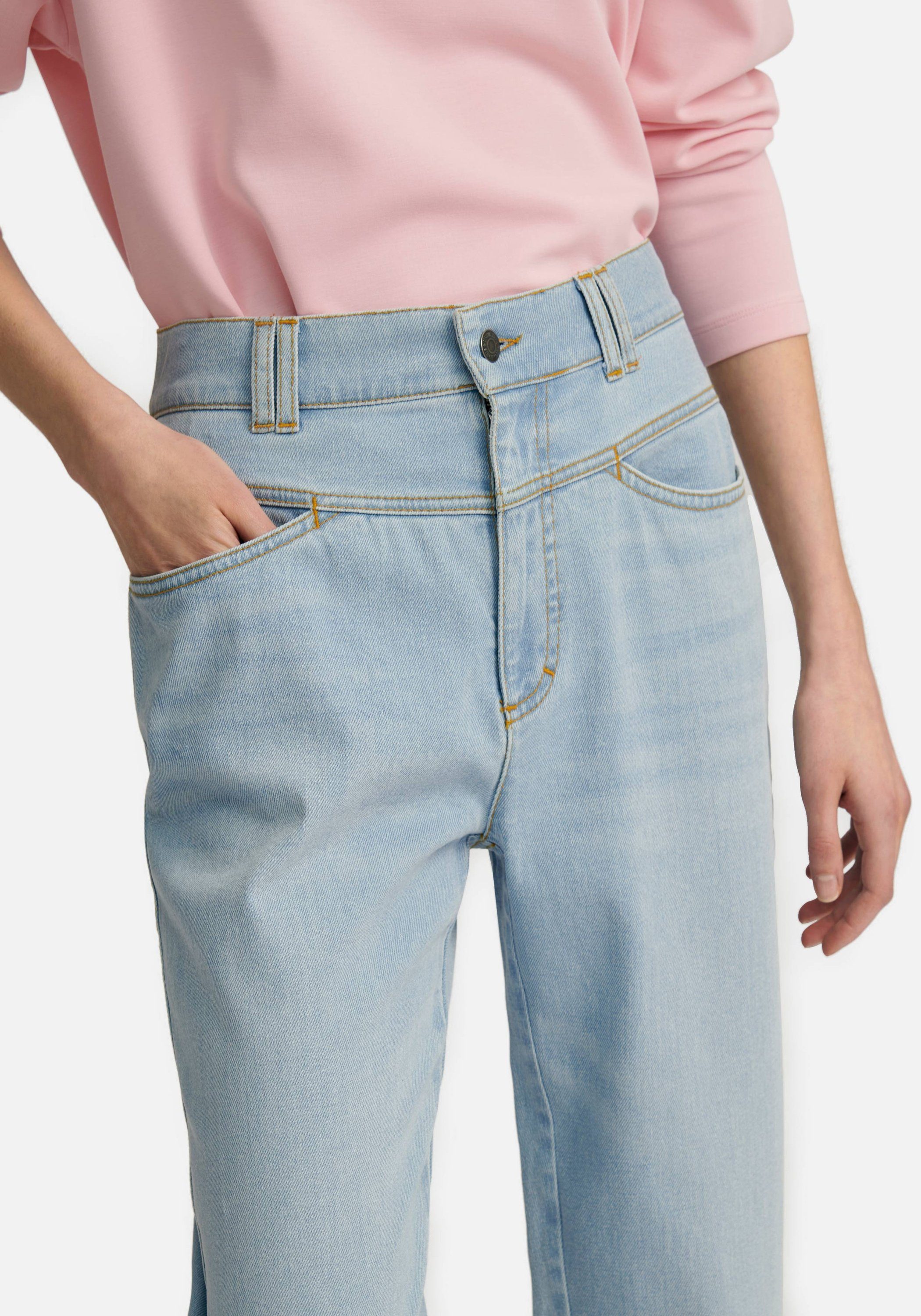 DAY.LIKE Gürtel Slim-fit-Jeans cotton mit