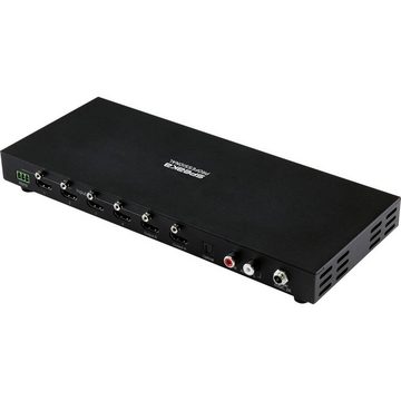 SpeaKa Professional 4x2 HDMI-Switch mit Audio Extraktor HDMI-Adapter, mit Audio-Ports