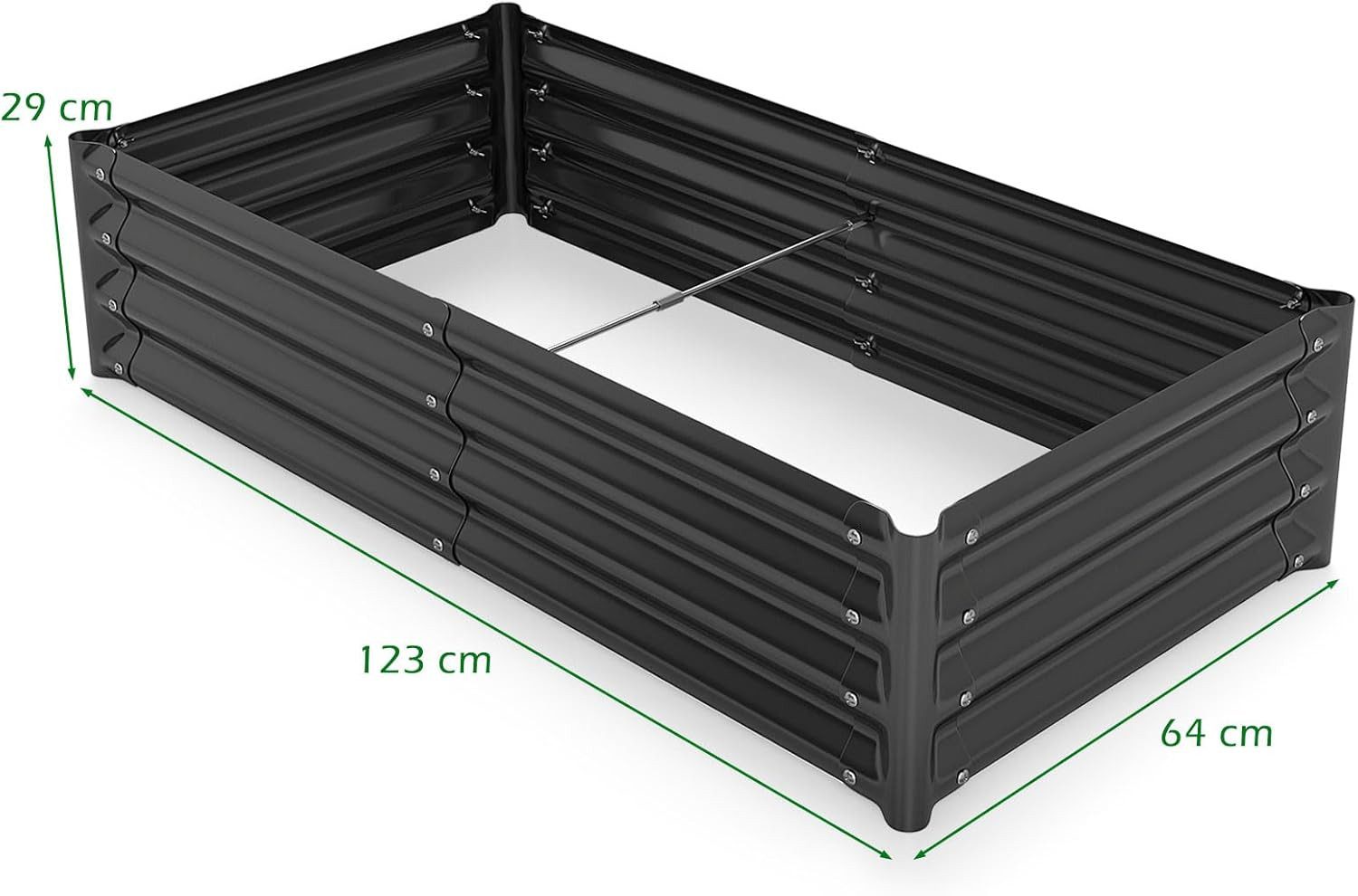KOMFOTTEU Hochbeet, Pflanzkasten Gartenbeet aus verzinktem Metall