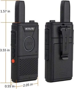 Retevis Walkie Talkie RT618,mit Headset,Dual-PTT-Funkgeräte Set für Familien,Camping(4Stück), VOX, Professionelles PMR446 Funkgerät, 2 in 1 USB-Ladekabel