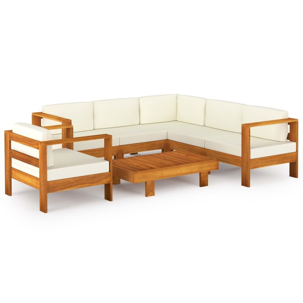 vidaXL Gartenlounge-Set 7-teiliges Garten-Lounge-Set mit Kissen günstig online kaufen
