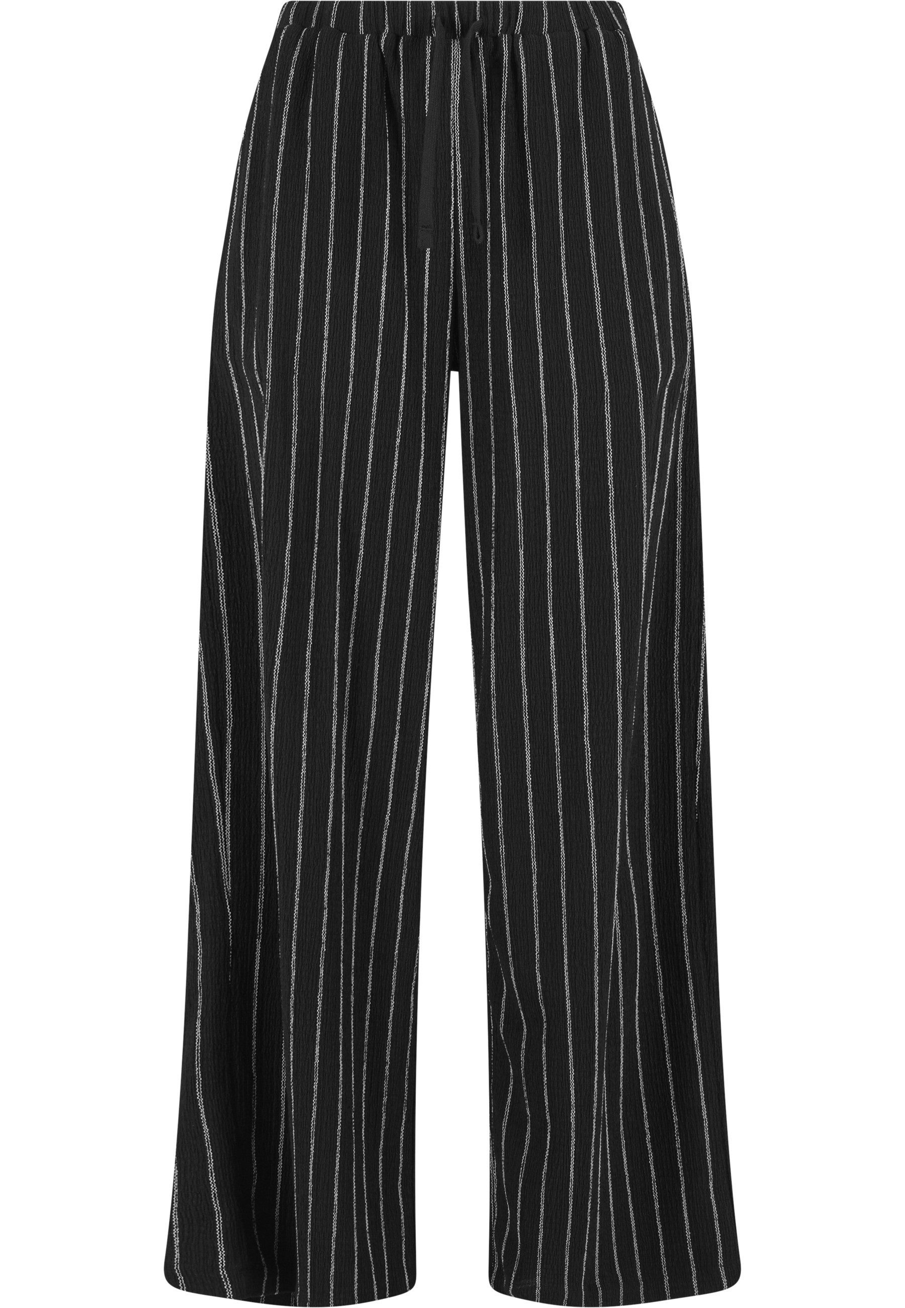 URBAN CLASSICS Stoffhose Urban Classics Ladies Structured Striped Relaxed Fit Pants (1-tlg)