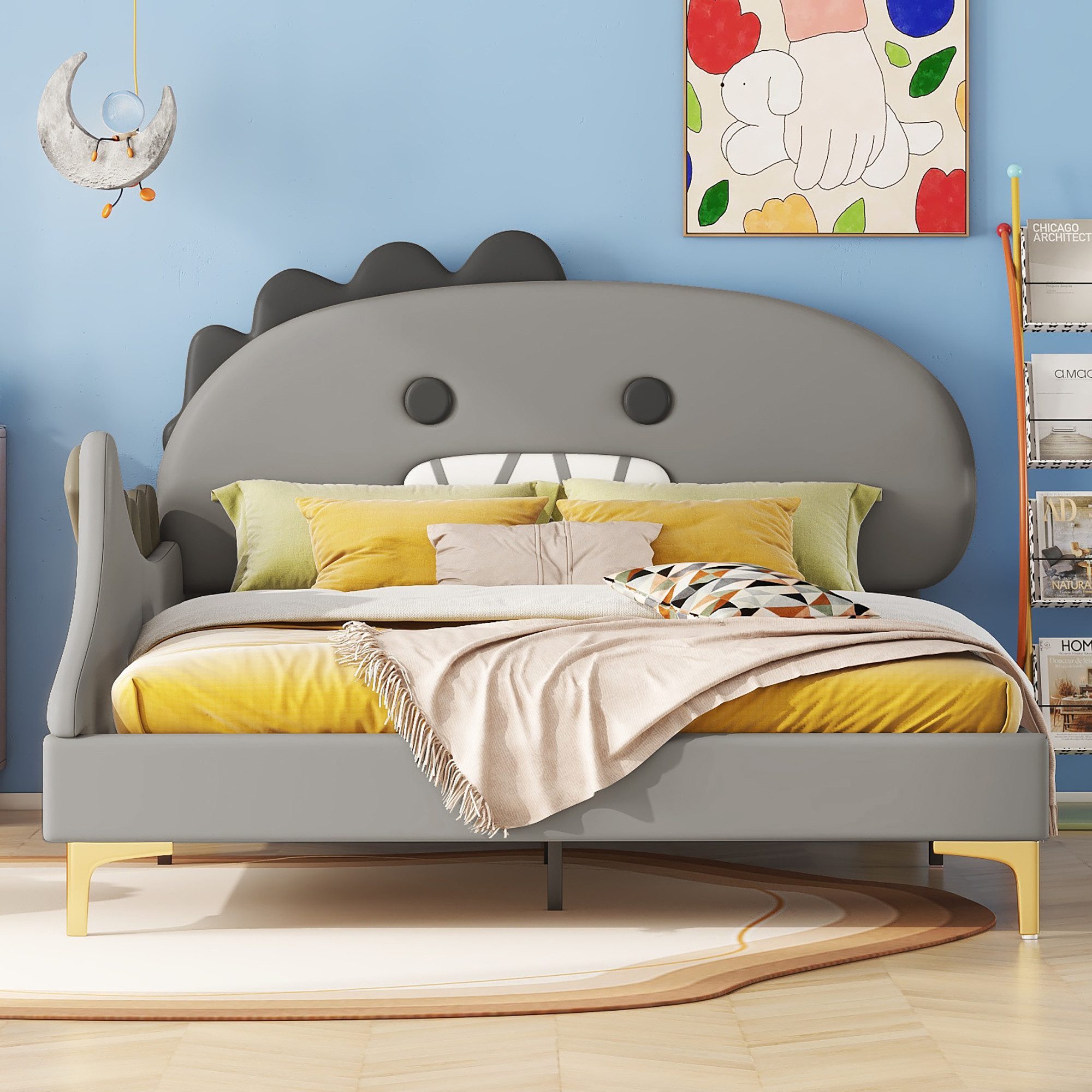 HAUSS SPOLE Kinderbett 140x200cm Cartoon Dinosaurier günstig online kaufen