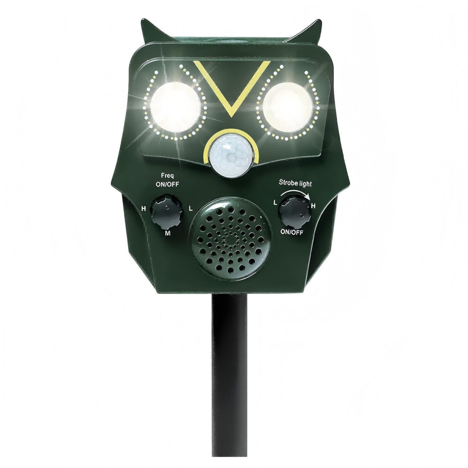 Nettlife Ultraschall-Tierabwehr PIR-Sensor LED effektiv gegen Vögel, 1-tlg., für Garten & Hof automatischer Modus