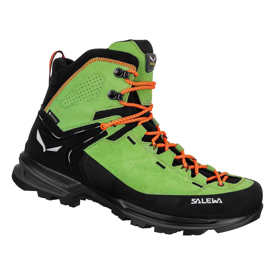 Salewa MTN Trainer 2 Mid GTX (Alpine, Veloursleder, wasserdicht) grün Herren Wanderschuh