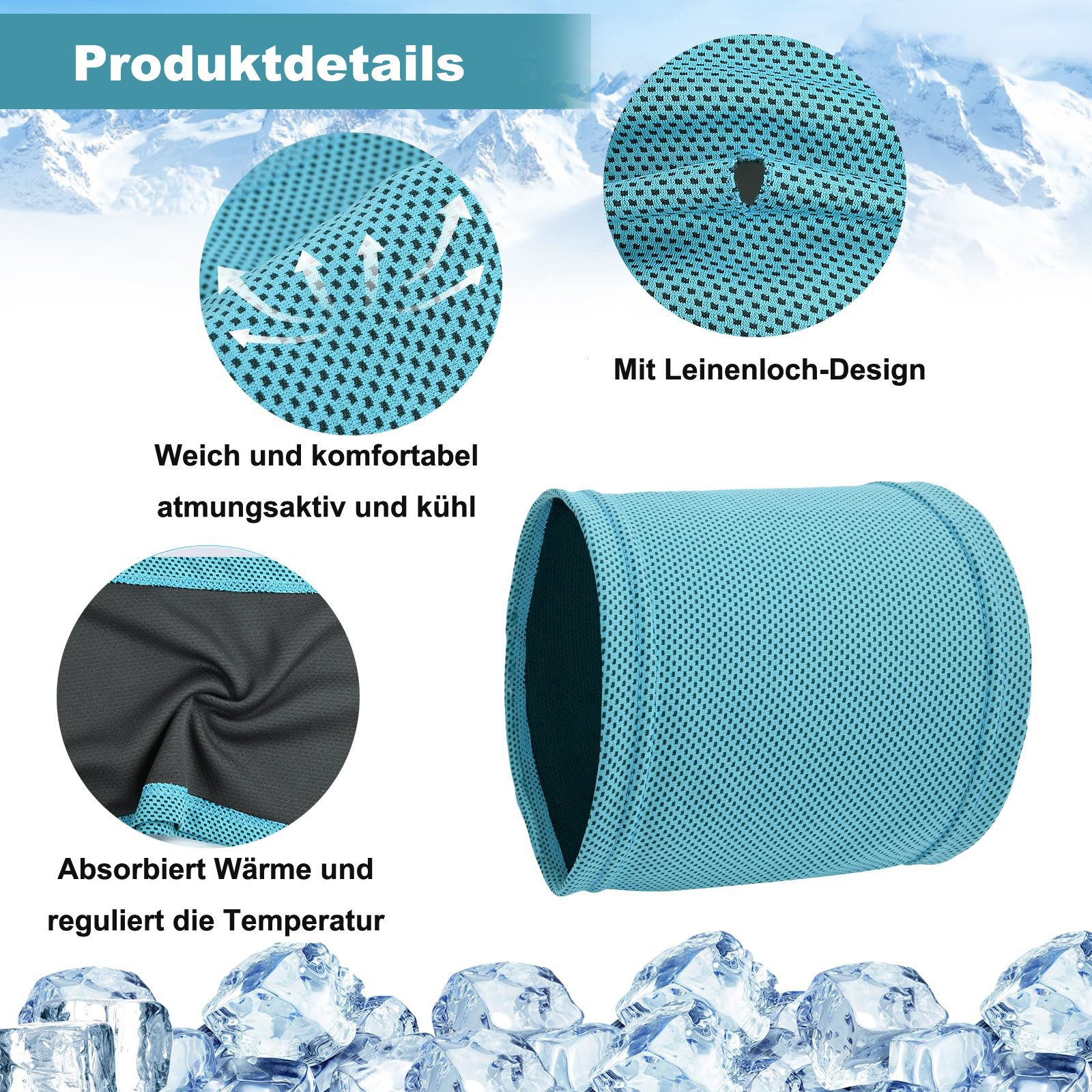 Srvillg Tier-Halstuch Hunde Kühlhalsband – kühlender Hundeschal, Cooling Bandana für Sommer, Hund Halstuch gegen Hitze