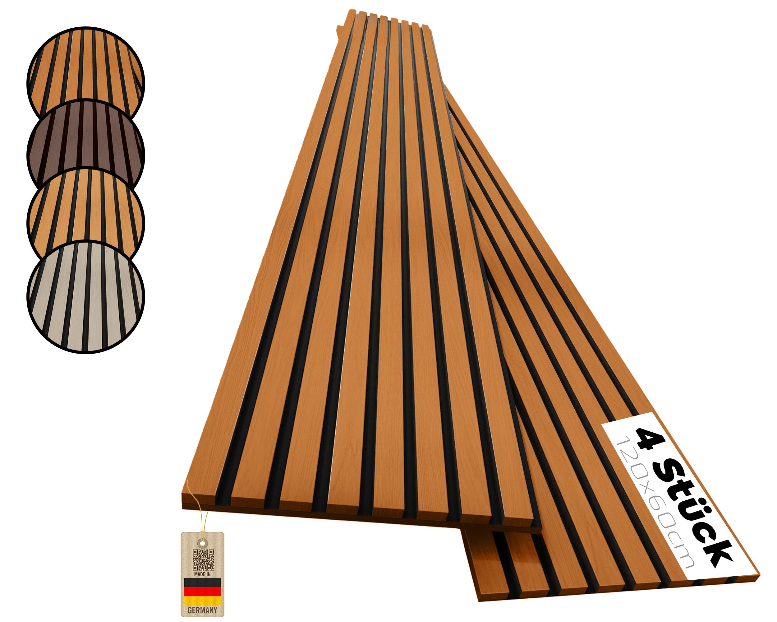 benzwood Akustikplatte benzwood Akustikpaneele aus Holz, 4 Stück x 120x60cm günstig online kaufen