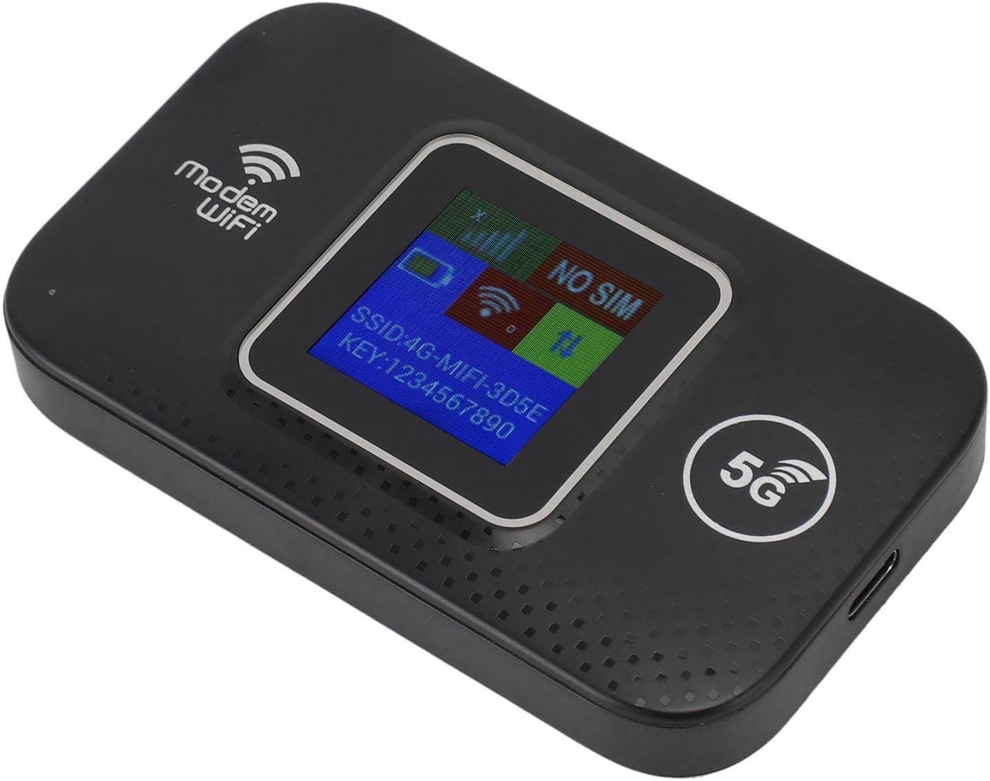 ibettertec 5G LTE Tragbarer WLAN-Router, Pocket WiFi Wireless Mobile Hotspot 4G/LTE-Router, 300Mbps High Speed, bis zu 10 Benutzer