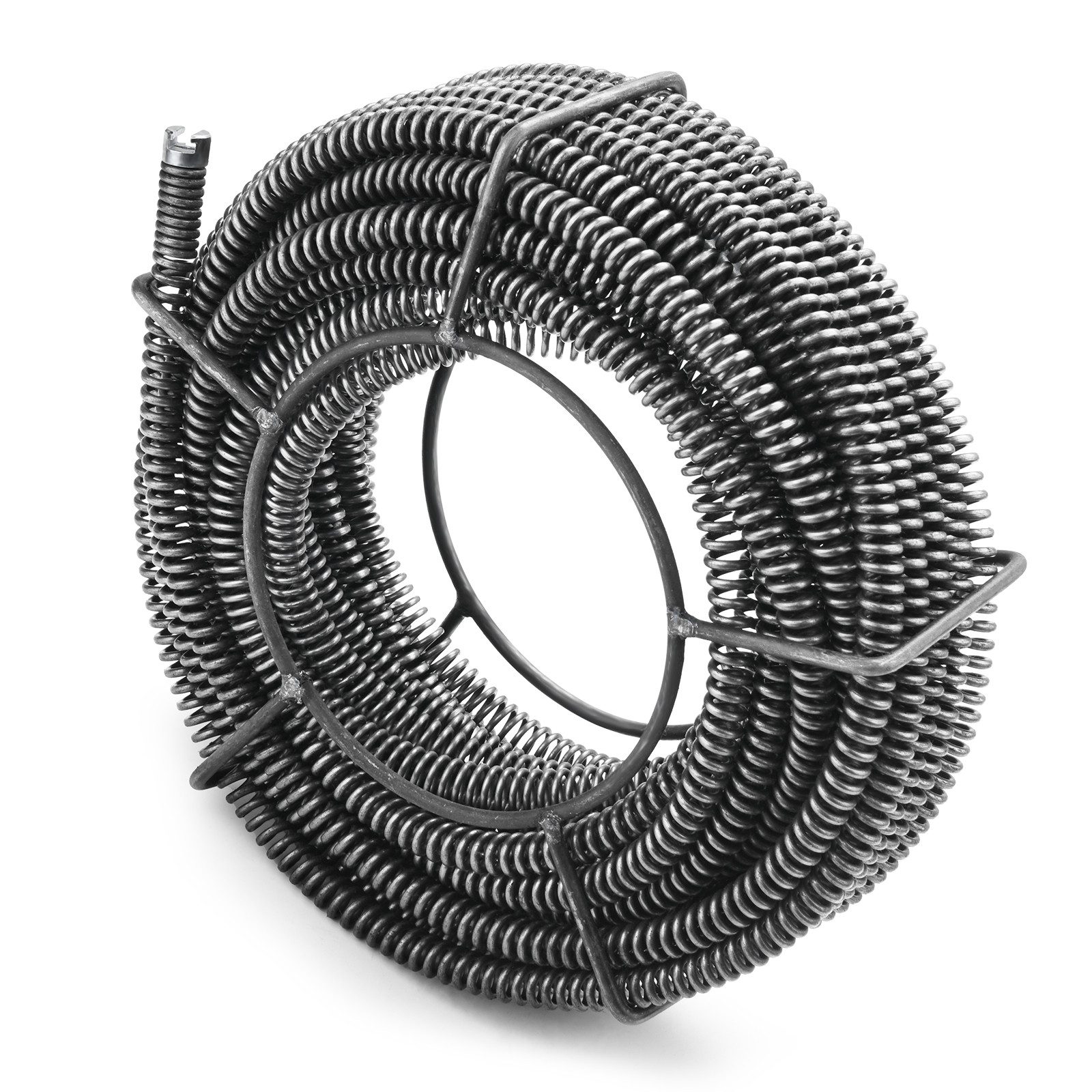 XERSEK Rohrreinigungsspirale Ø22mm x 7m Federspirale für Rohrreiniger, Abflussreiniger Spirale, (Einzelstück Rohrreinigungsspirale), Für Rohre Ø30-200 mm, Verwendbar mit Rohrreinigungsgerät/-maschine