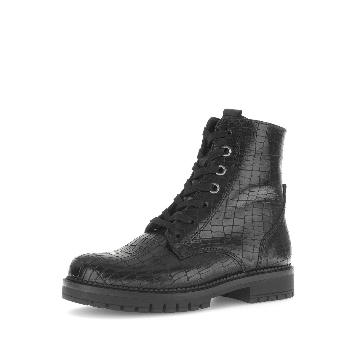 Gabor Schnürstiefelette Leder Reptiloptik Schnürstiefelette günstig online kaufen