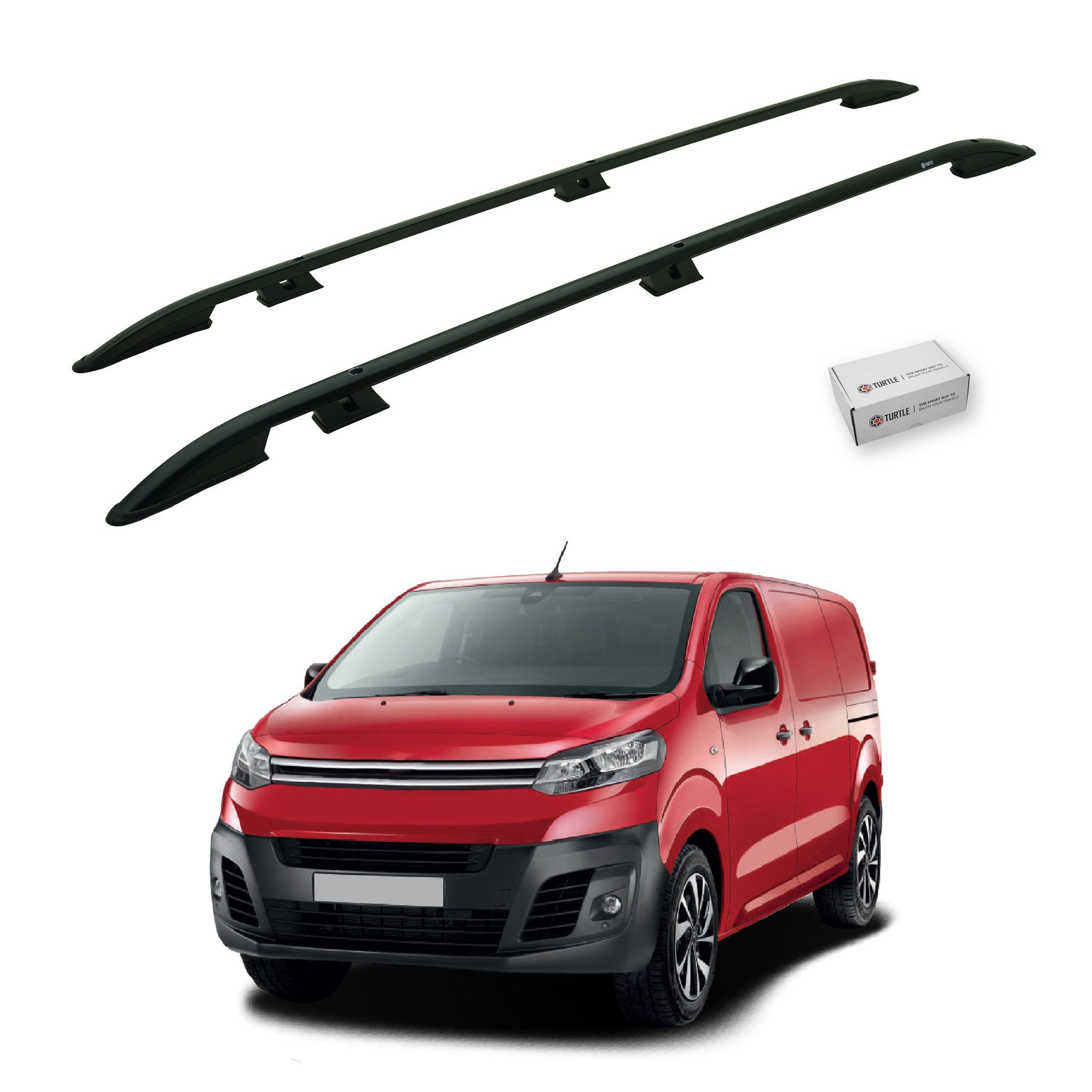 TURTLE Dachbox-Halterung TURTLE kompatibel mit Citroen Dispatch (Mk3) 2017-2024 / Mittlere Vers