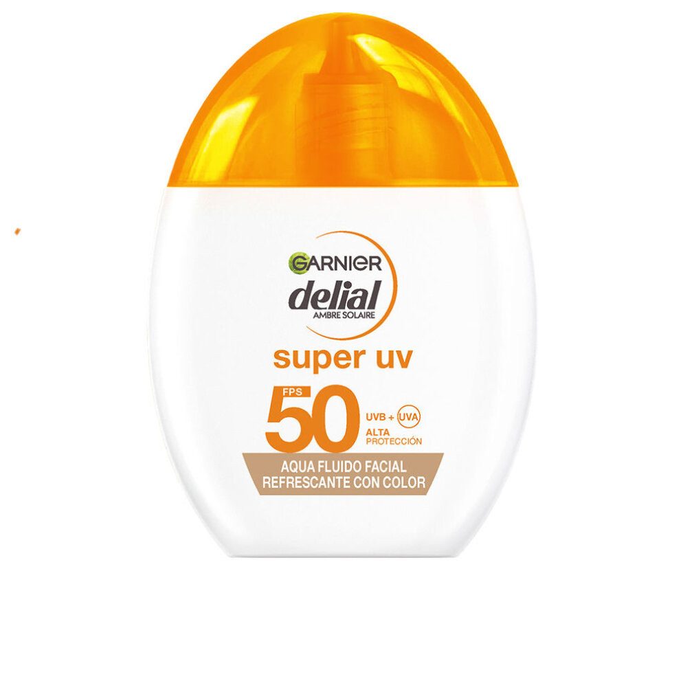 GARNIER Körperpflegemittel DELIAL SUPER UV Aqua erfrischende Gesichtsflüssigkeit mit Farbe SPF50