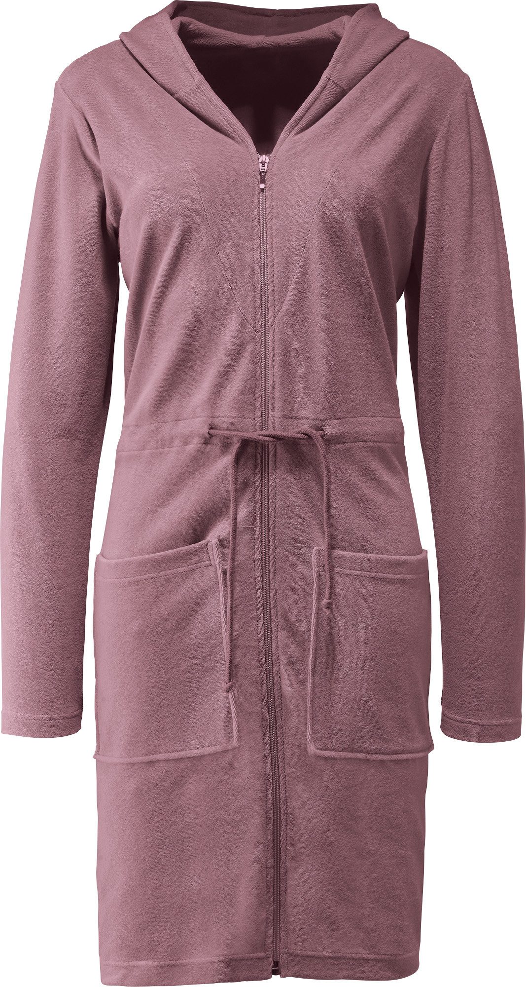 Erwin Müller Bademantel Damen-Bademantel "Limbach" mit Kapuze, Kurzform, Le günstig online kaufen