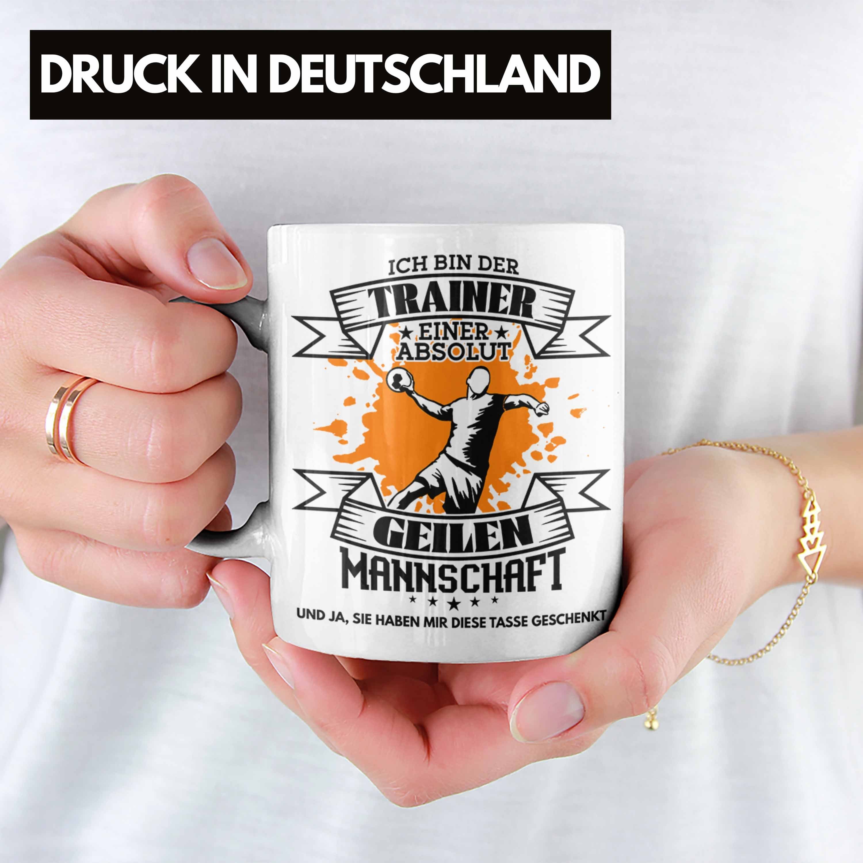 Geschenk von Mannschaft Weiss Lustiger Handball Tasse S Trainer - Trendation Tasse Trendation