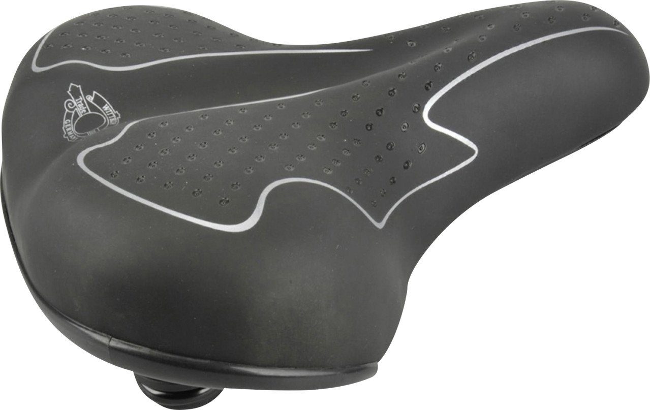 fischer Fahrradsattel Fischer Sattel City/Touren Gel mit Elastomer