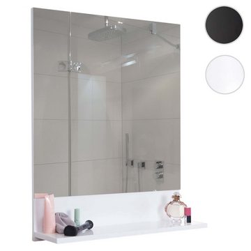 MCW Badezimmerspiegelschrank MCW-B19-B mit Ablagefläche, Hochglanz-Optik, Inkl. Befestigungsmaterial