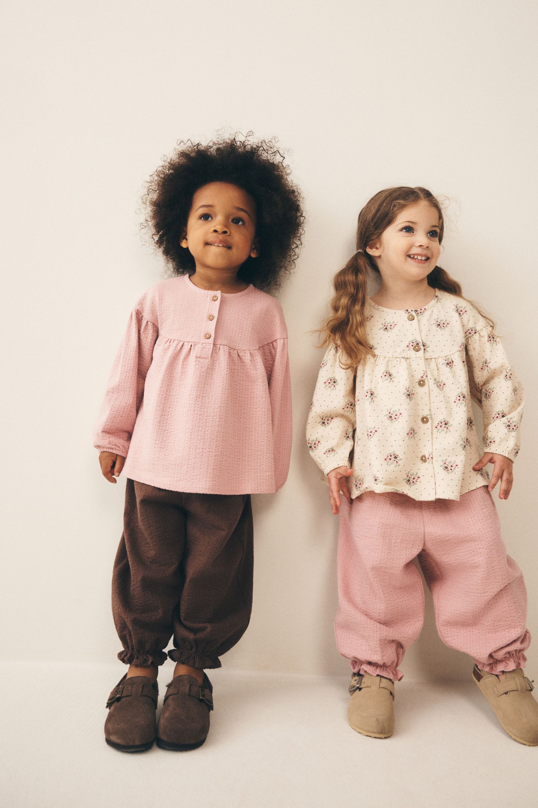 Next Langarmshirt & Leggings Langärmelige Bluse und Pluderhose, 4er-Pack (4-tlg) – Bild 5 von 5