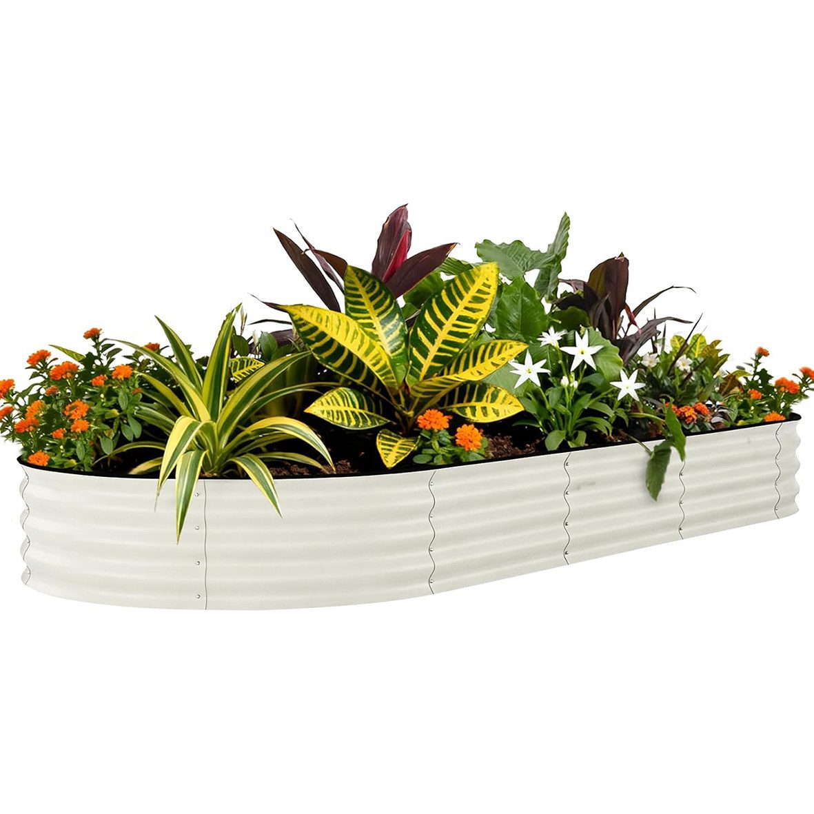 GarveeMore Beetumrandung Garvee Hochbeet verzinkter Stahl, Pflanzkasten für Garten & Terrasse