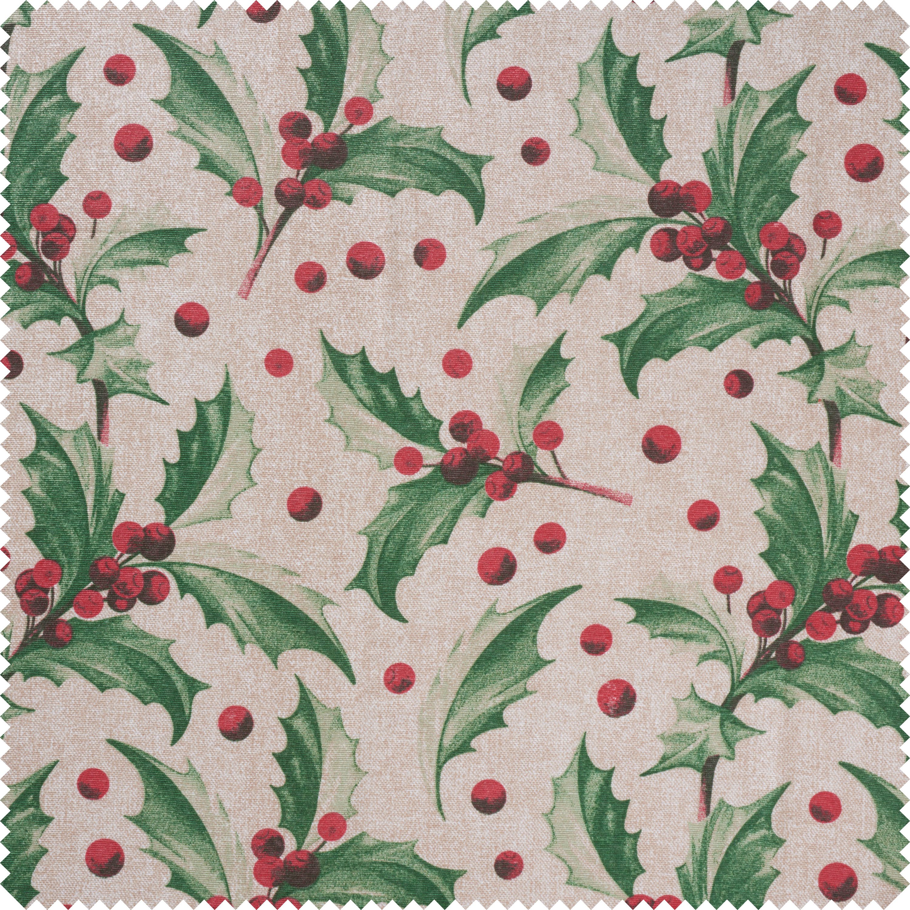 VBS Stoff Motiv-Stoff Leinenoptik Ilex, 140 cm breit Meterware