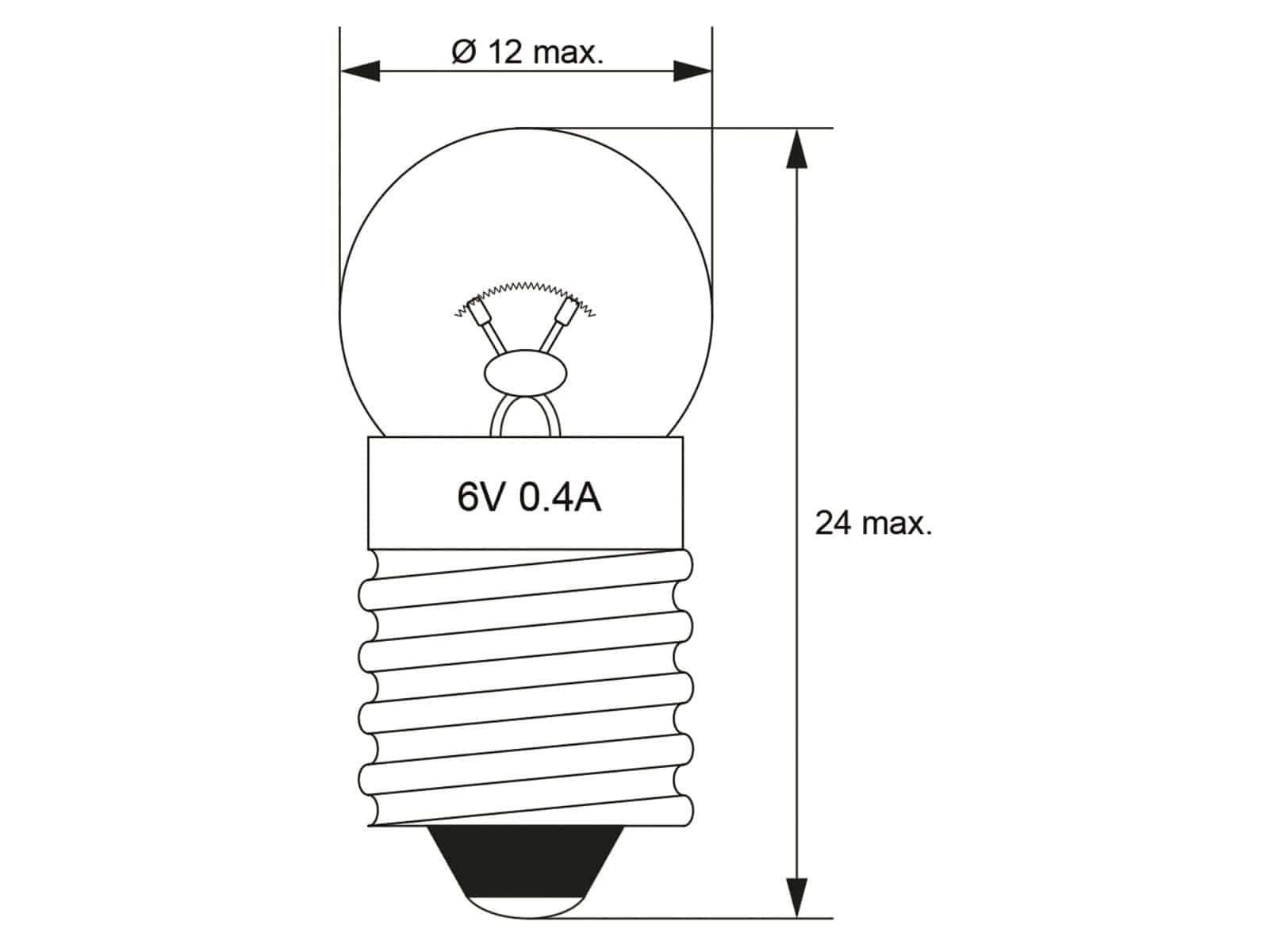 Goobay LED-Leuchtmittel GOOBAY 9581, Taschenlampenbirne, 6 G11 E10, Kugel
