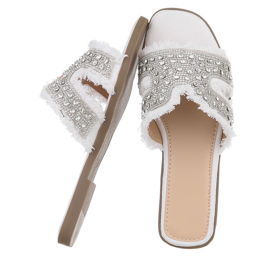 Ital-Design Funkelnde Sommer-Sandalen mit Fransen für Damen Riemchensandale günstig online kaufen