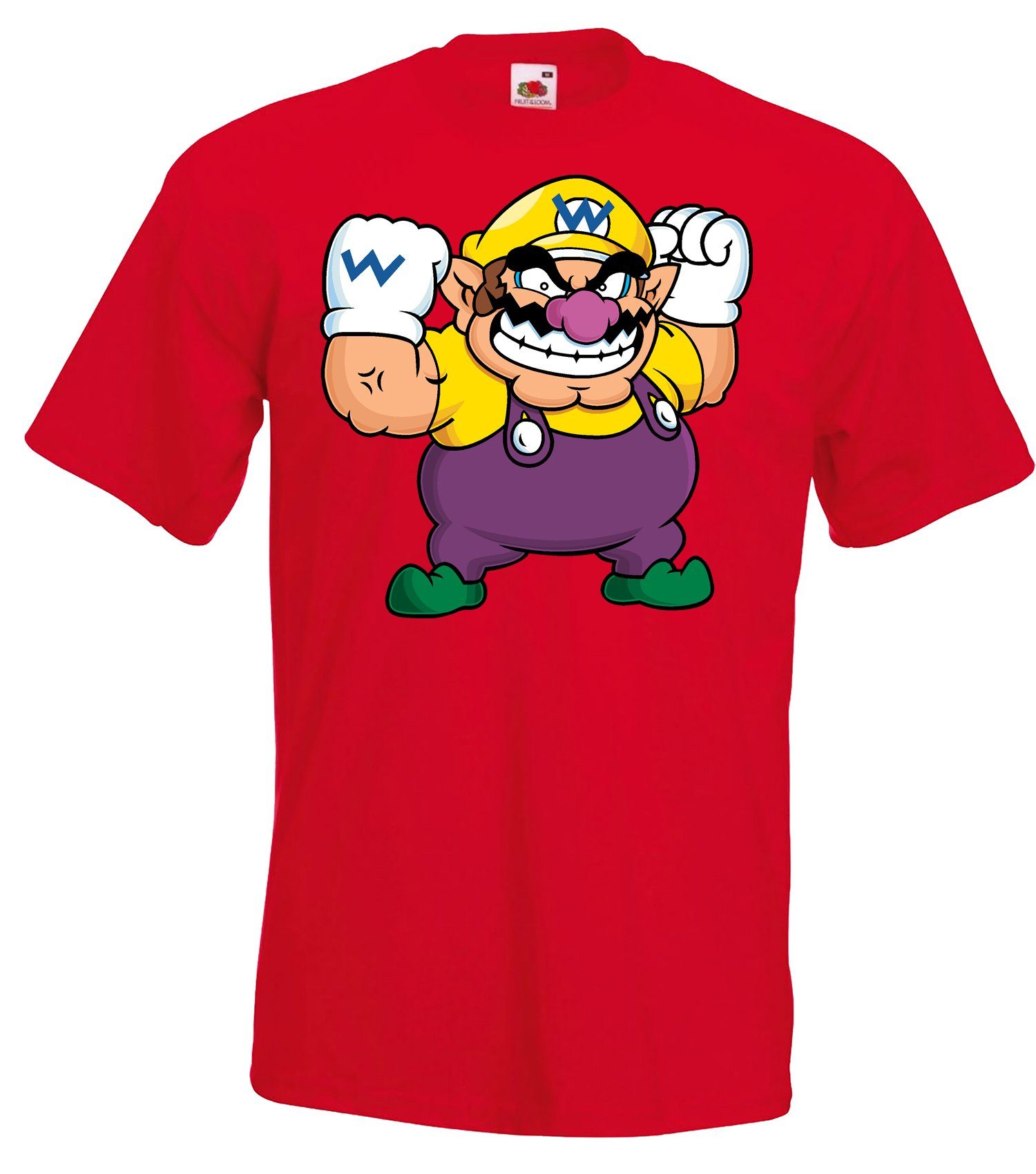 Youth Designz T-Shirt Wario Herren Shirt mit trendgiem Gaming Motiv Rot
