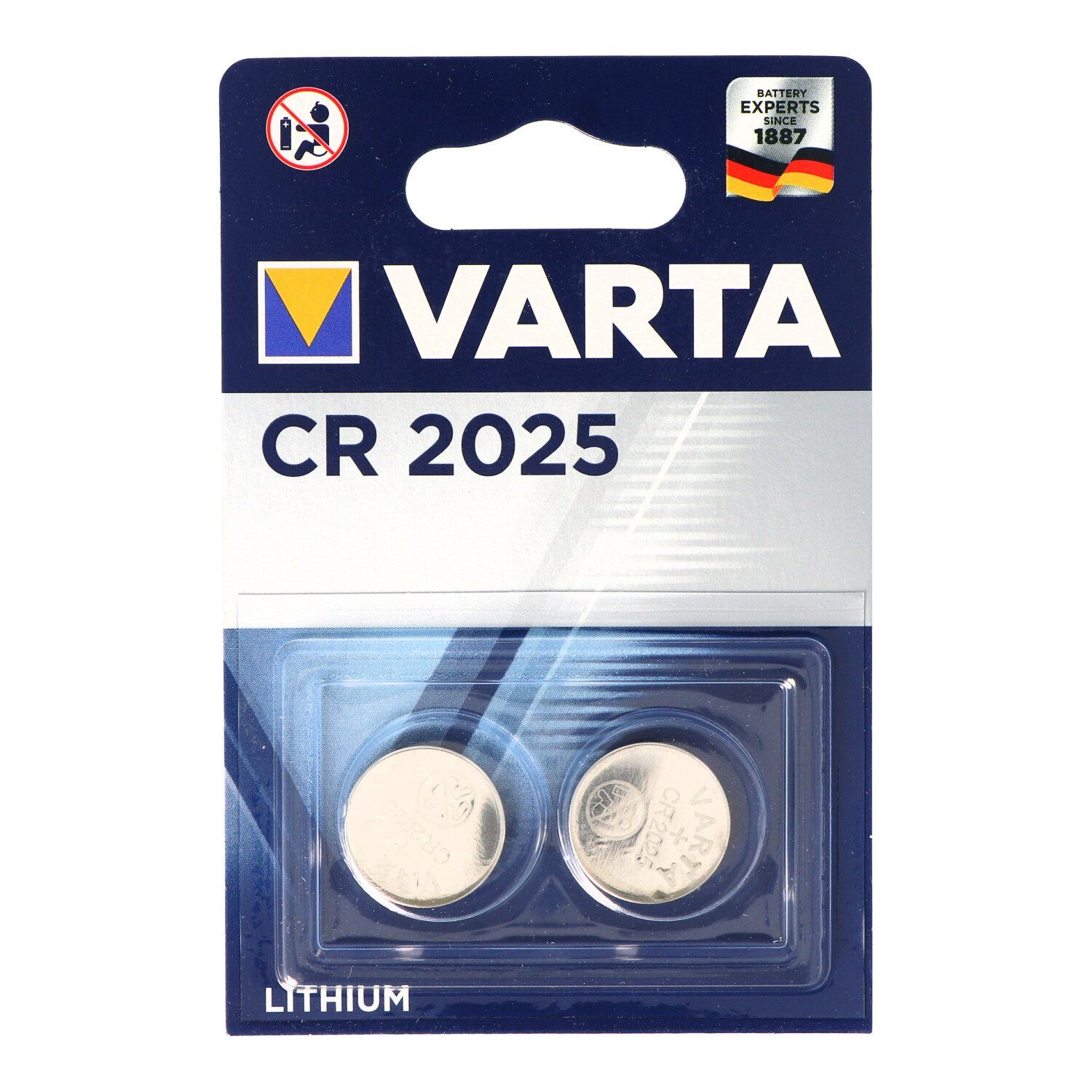 VARTA Varta CR2025 2er Blister Verpackung Batterie, (3,0 V)