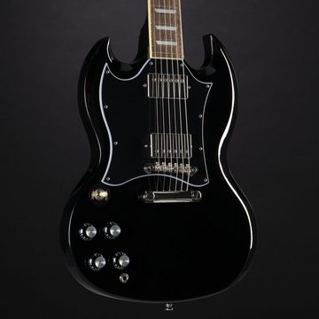 Epiphone E-Gitarre, SG Standard Lefthand Ebony - E-Gitarre für Linkshänder